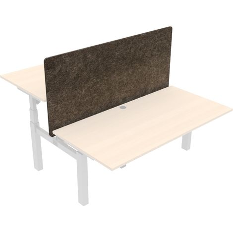 STIER Trennwand für Team-Schreibtisch 501-88, 160x80cm, als Pinnwand nutzbar, einfache Montage, Grau, Schreibtischzubehör (1/3)