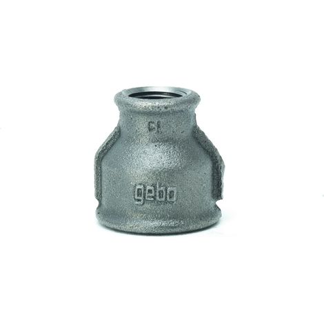 Gebo Fittings Reduziermuffe 240 2 1/2" x 1", I/I, Temperguss, Schwarz