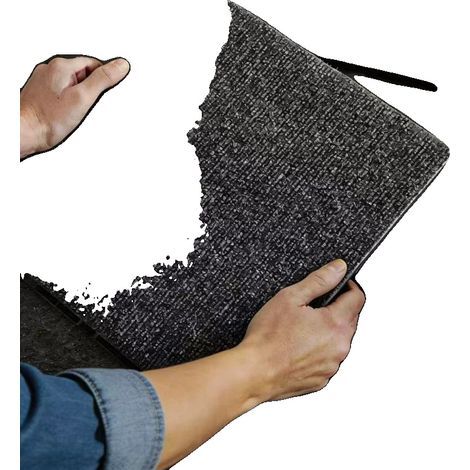 Carreaux de tapis pour terrasse, design emboîtable, matériau durable, Gris Foncé (1/5)
