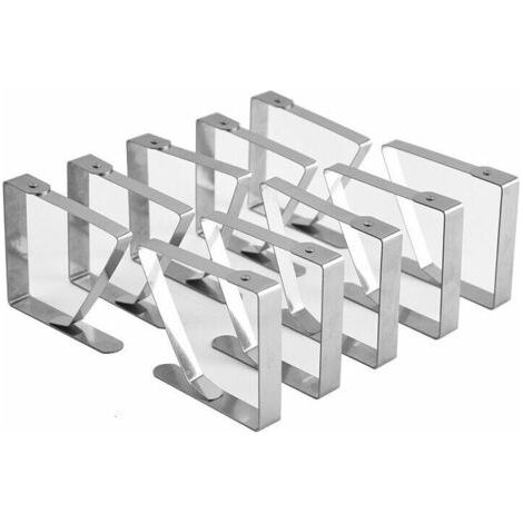 Clip per tovaglia in acciaio inossidabile, 10 pezzi, clip per tovaglia regolabili per esterni, fermatovaglie per giardino, cucina, ufficio, ristorante, picnic, matrimonio, festa (1/5)