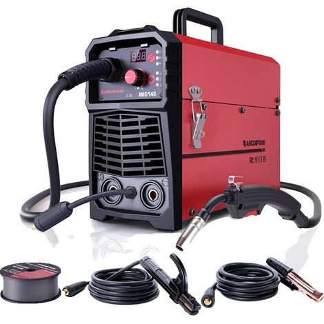 Machine de soudage MIG, fonctionnalité 4-en-1, caractéristiques de sécurité, MIG140, 220V-240V Prise EU Type C (1/5)