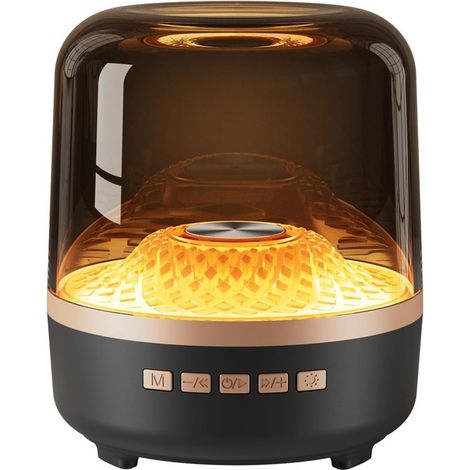 Altavoz Bluetooth con subwoofer y efectos de luz，11 x 13 cm，Sonido de alta definición，Diseño inalámbrico portátil，Ideal para el hogar，Negro (1/5)