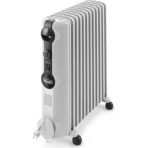 De Longhi Radia- S TRRS1225 Radiatore all'olio a 12 elementi 2500W 230V 3 livelli di potenza 75m riscaldabili caloriferi termosifoni stufe elettriche (1/5)