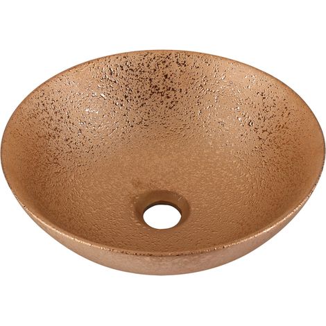 Differnz BRIGHT Vasque à poser - 36x14cm - émaillé - cuivre