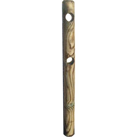 Pali in legno impregnato con 2 fori 10 pezzi diametro 12 cm lunghezza 150 cm per recinzioni - Esterni da Vivere
