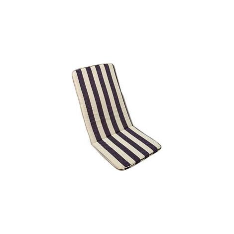 Cuscino Cipro A Righe Blu Per Sedia Ripiegabile - cm.48x110h. spessore cm.3