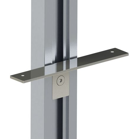 Volpato Regalboden Halterung für Holzregale passend zum Stili Regalsystem, Aluminium schwarz eloxiert (1/5)