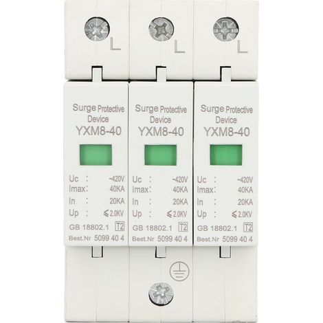 RASTKY Dispositif de Protection Contre Les Surtensions, Protecteur de Tension Stable pour la sécurité Domestique, Matériau PC Ignifuge 420V (1/5)