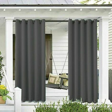 Rideaux extérieurs Jardin Patio Gazebo Rideau occultant Coupe-vent Protection UV Résistant à la moisissure, Rideaux (1/4)