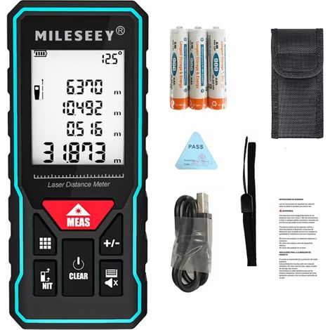 Télémètre Laser X6 Rechargeable, 4m Mètre Laser Numérique Haute Précision, Mesureur de Distance Laser Portable