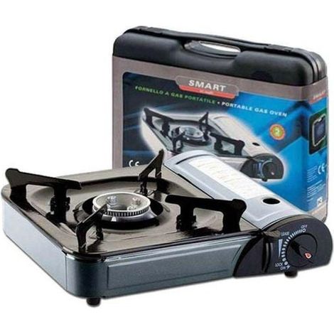 Kemper – Réchaud à gaz 2200W – Allumage piezo – Double sécurité – Compartiment cartouche – Pour butane – Dimensions 34 x 29 x 8.5 cm