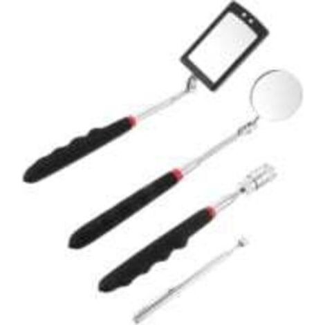 Ortviai Magnetic Telescopic Swivel Inspection Mirror for Automotive Repair – 4 Pieces