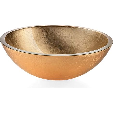 Lineabeta 53696.29.30 Lavabo Appoggio, 42 cm, Dorato