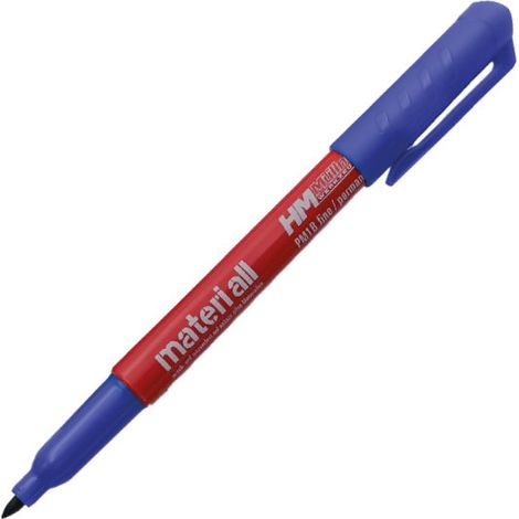 HM Müllner Permanentmarker materi all - PM1B - blau - wasserfest - Acrylfaser