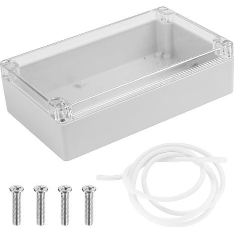 Junction Box, IP65, Robust ABS, Transparent Cover, PCB Mounting, Indoor/Outdoor (1/5)