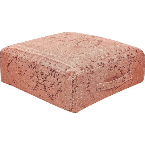 Pouffe SHASA Cotton Light Red