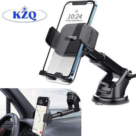 KZQ – Support téléphone voiture – Ventouse Nanogel ultra-puissante – Rotation 360° – Compatible smartphones 4-7 pouces (1/6)