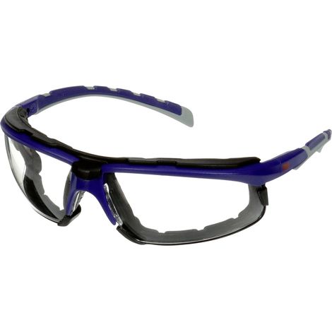 3M S2001SGAF-BGR-F Schutzbrille mit Antibeschlag-Schutz, mit Antikratz-Schutz Blau, Grau EN 166 DIN (1/2)
