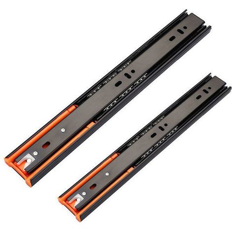 Glissière de tiroir, capacité de charge jusqu\'à 45 KG, avec roulement à billes 400 mm Extension, 1 Paire (2 pièces) (1/5)