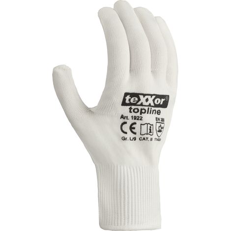teXXor® topline Feinstrick-Handschuhe NYLON, Weiß (1/4)