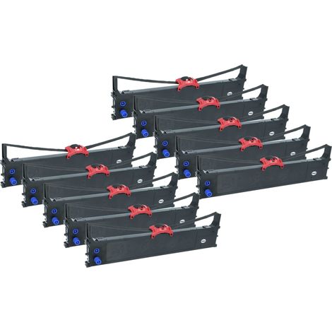 vhbw 10x Ribbon Cartridge compatible with OKI Microline 5150, 5100 Dot Matrix, Receipt Printer - Black Ink Ribbon (1/4)