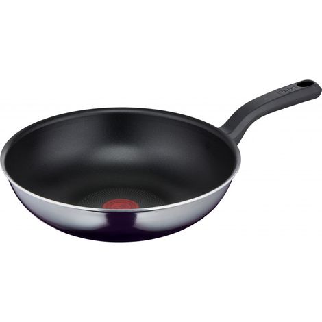 Tefal TEFAL Resist D5261932 - Rond - Wok/Poêle à frire - Noir - Titane - 175 °C - Aluminium