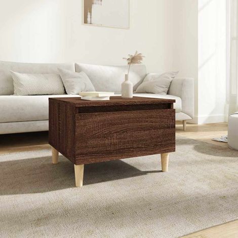 vidaXL Side Table Brown Oak 50x46x35 cm Engineered Wood (1/5)