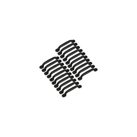 20x Poignée de Porte Cuisine Armoire Placard Tiroir Chambre Meubles Tirer Entraxe 128mm, Aluminium Noir (1/5)