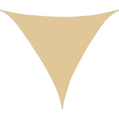 Voile d'ombrage triangulaire imperméable et anti-UV avec 3 cordes de fixation pour extérieur, terrasse, cour, jardin - 2 x 2 x 2 m