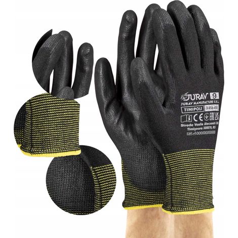 Schwarze Arbeitshandschuhe J-TIMIPOLIBB9-L - 1 Paar