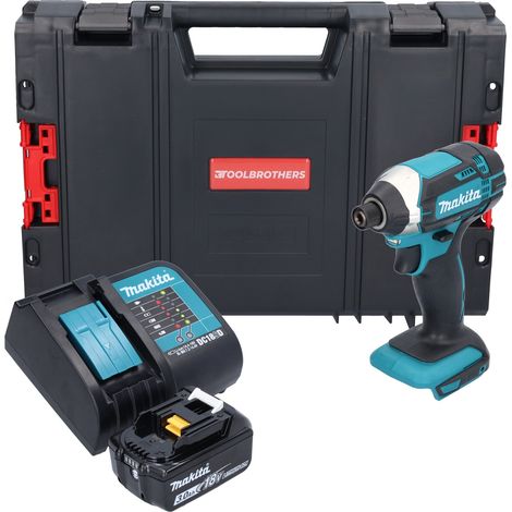Makita DTD 152 SF1J-R Akku Schlagschrauber 18 V 165 Nm 1/4" + 1x Akku 3,0 Ah + Ladegerät + RHINO (1/5)