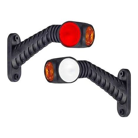 feux de gabarit LED en caoutchouc 12 V 24 V Feu de position pour voiture, camion, voiture Lampe lumière blanche rouge orange (1/5)