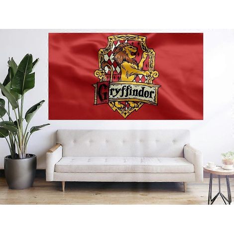 Drapeau Gryffondor - Blason de la maison Serpentard (Harry Potter) - Bannière en tapisserie style 177 - Dimensions : 60 x 90 cm (1/3)