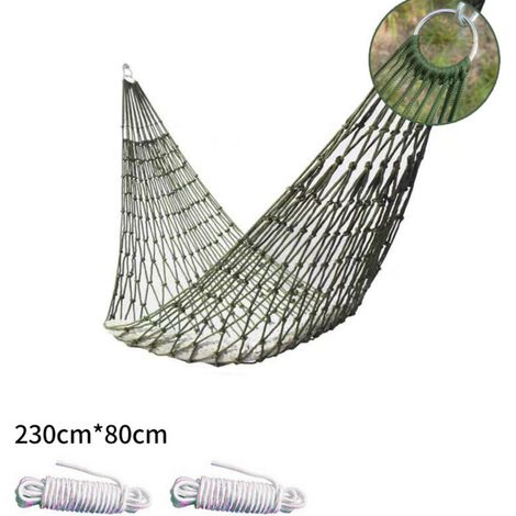 Hamac Filet, de Jardin pour Une Personne, Camping, léger pour intérieur et extérieur,Vert (1/5)