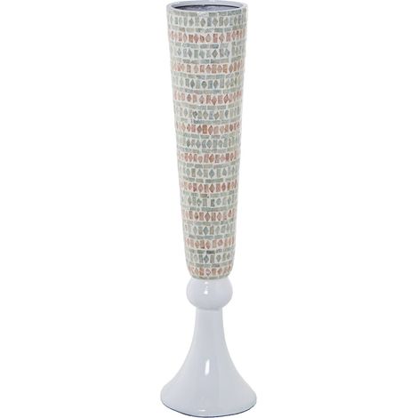 Vase décoratif épuré en résine élégante - Blanc résine (1/4)