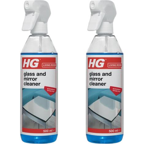 HG Glass and Mirror Cleaner 500ml - Streak-Free Pack of 2