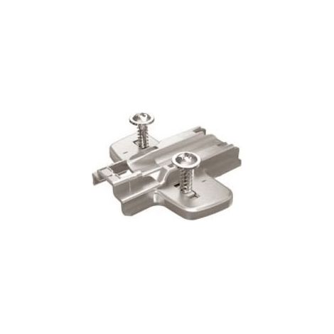 Hettich – Embase cruciforme à visser pour charnières Sensys et Intermat – Réglage vertical ± 2 mm – Pour épaisseur de montant 15 mm