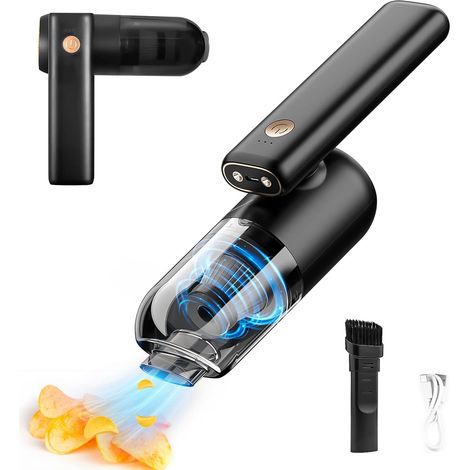 Aspirateur de voiture sans fil, aspirateur portatif de 6000 Pa, mini aspirateur de voiture avec lumière LED et chargement USB pour le nettoyage de la maison et de la voiture (1/5)