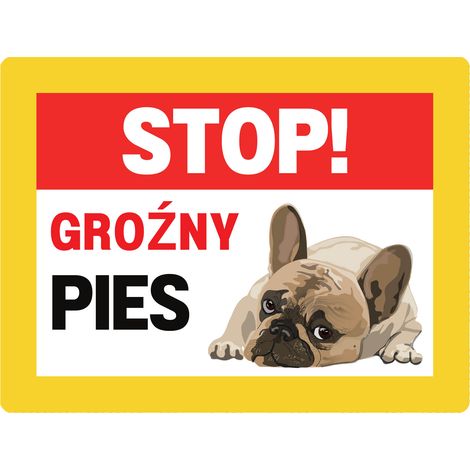 Warnschild „Gefährliche Bulldogge“ – 20 x 28 cm