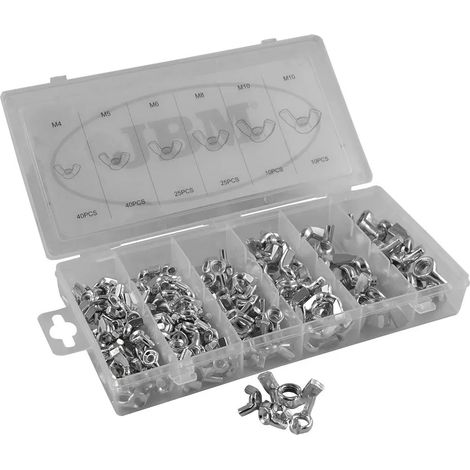 Set dadi a farfalla JBM wing nut assortment 150 unità