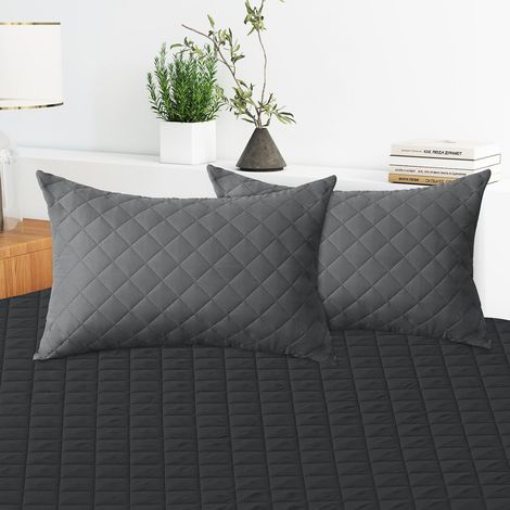 Protège Oreiller Imperméable 50x80 Cm, Protege Oreiller Lot De 2, Hypoallergéniques, Respirant Et Silencieux, Anti Acarien, Anti Tâches, Bactérien, Lavable en Machine, Gris (1/5)