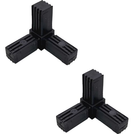 Cyclingcolors – Lot de 2 connecteurs de tube carré en Y 30mm – 3 voies – Plastique robuste pour étagères – Assemblage facile et rapide (1/2)