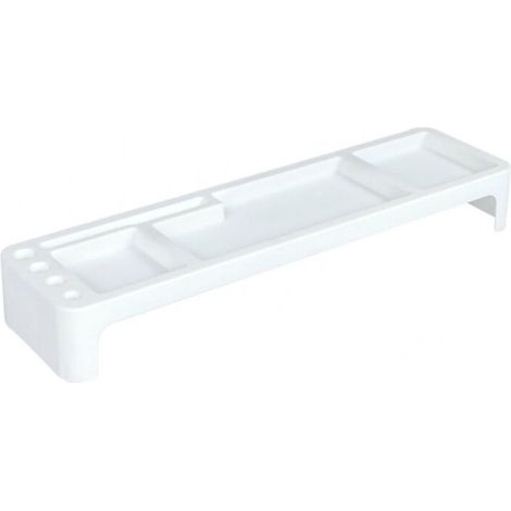 Étagère de rangement multifonctionnelle pour organiser les articles divers et économiser de l'espace sur les bureaux d'ordinateur Blanc (1/5)