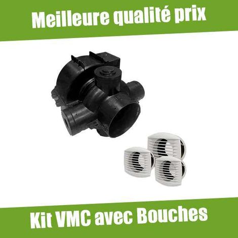 Econoname – Kit VMC simple flux autoréglable VTECOSF120 – Débit 120/225 m3/h – Puissance acoustique 32 dB(A) – Installation facile en espaces confinés