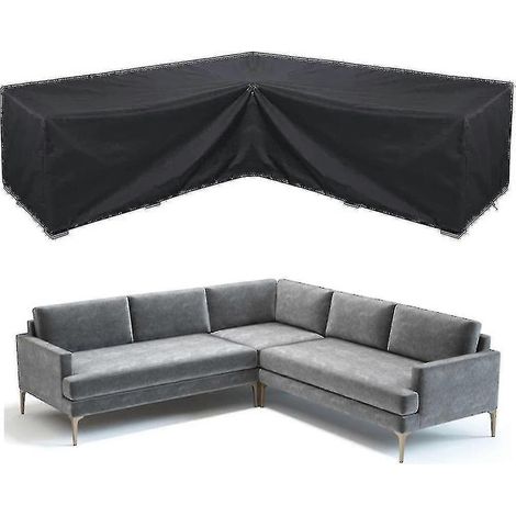 Housse imperméable pour canapé d'angle, housse pour mobilier de jardin et d'extérieur. (1/5)