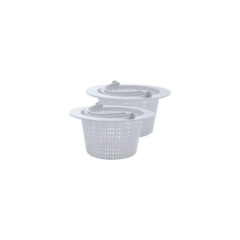 Ensemble de 2 paniers d'écumoire de 16 cm, panier de remplacement pour panier d'écumoire standard, panier filtrant avec poignée pour le nettoyage de la piscine (1/5)