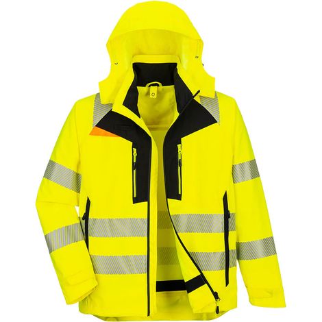 Giacca 4 in 1 Dx4 Hi-vis - 4XL - Giallo/nero - Portwest