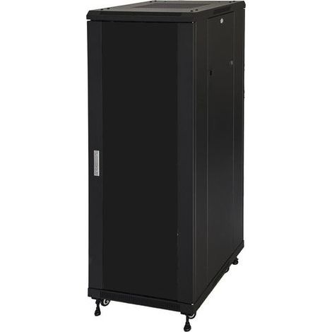 Link ARMADIO RACK 19” PER RETI 32U (A) 1610, (L) 600, (P) 600 COLORE NERO PORTA VETRO