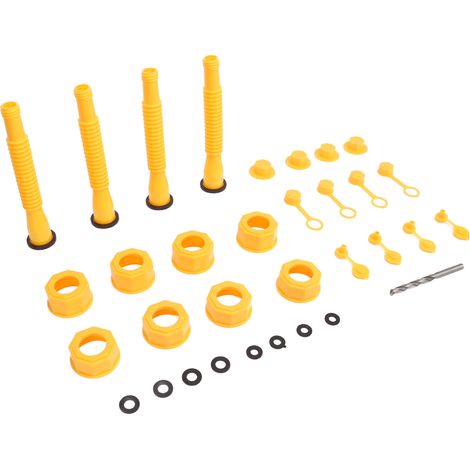 Kit de remplacement de bec verseur pour jerricane, mèche 8mm, anti-débordement, buse universelle compatible avec la plupart des bidons d’essence (1/5)