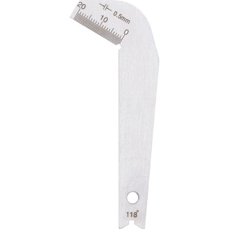 Schärflehre für Edelstahlbohrer, 0,5 mm Genauigkeit, 118° Schärfwinkel - Crezuo